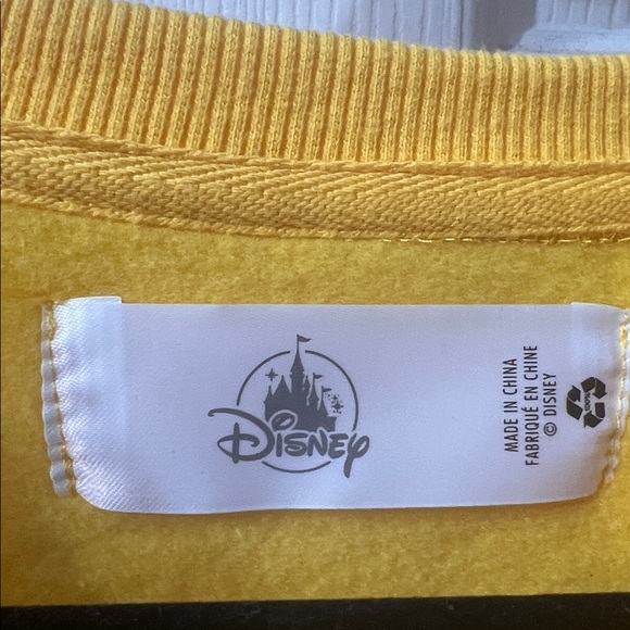 Disney Mickey Mouse Crewneck Sweatshirt – Yellow – NWT Size Large - Picture 2 of 5